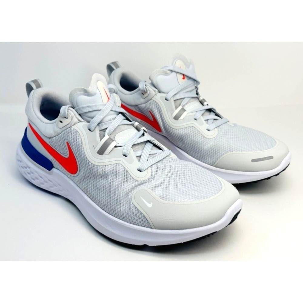 Nike Mens Shoes Size 12 React Miler CW1777-008 Running Platinum Blue Crimson